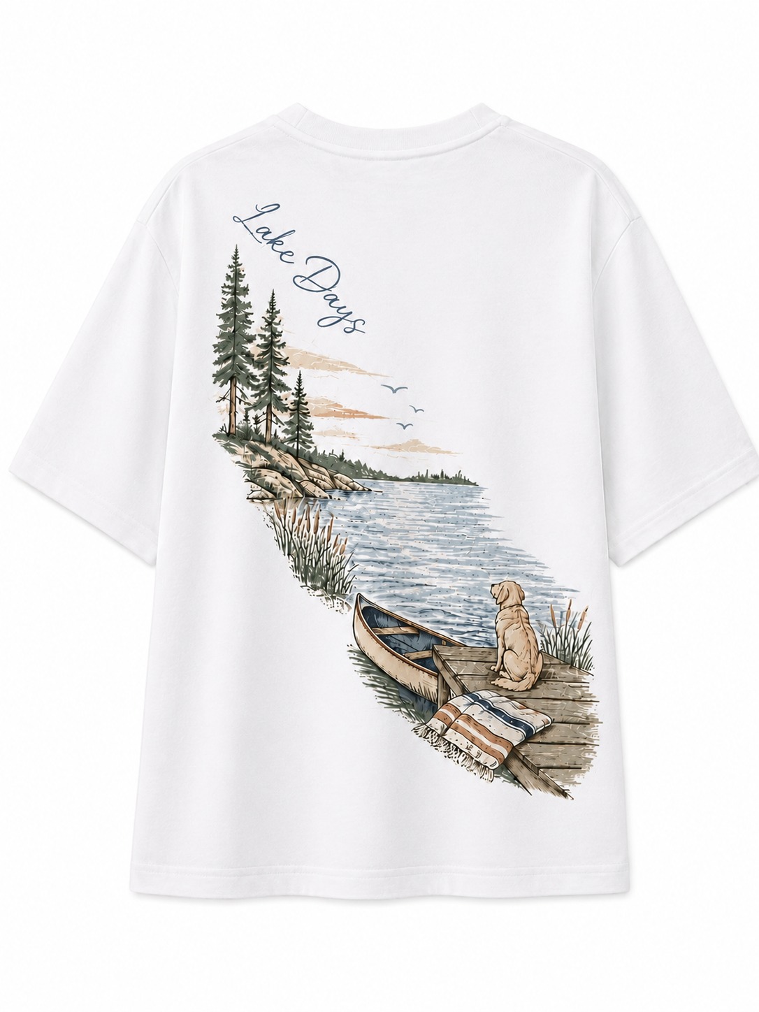 Lake Days V-Neck Graphic Tee