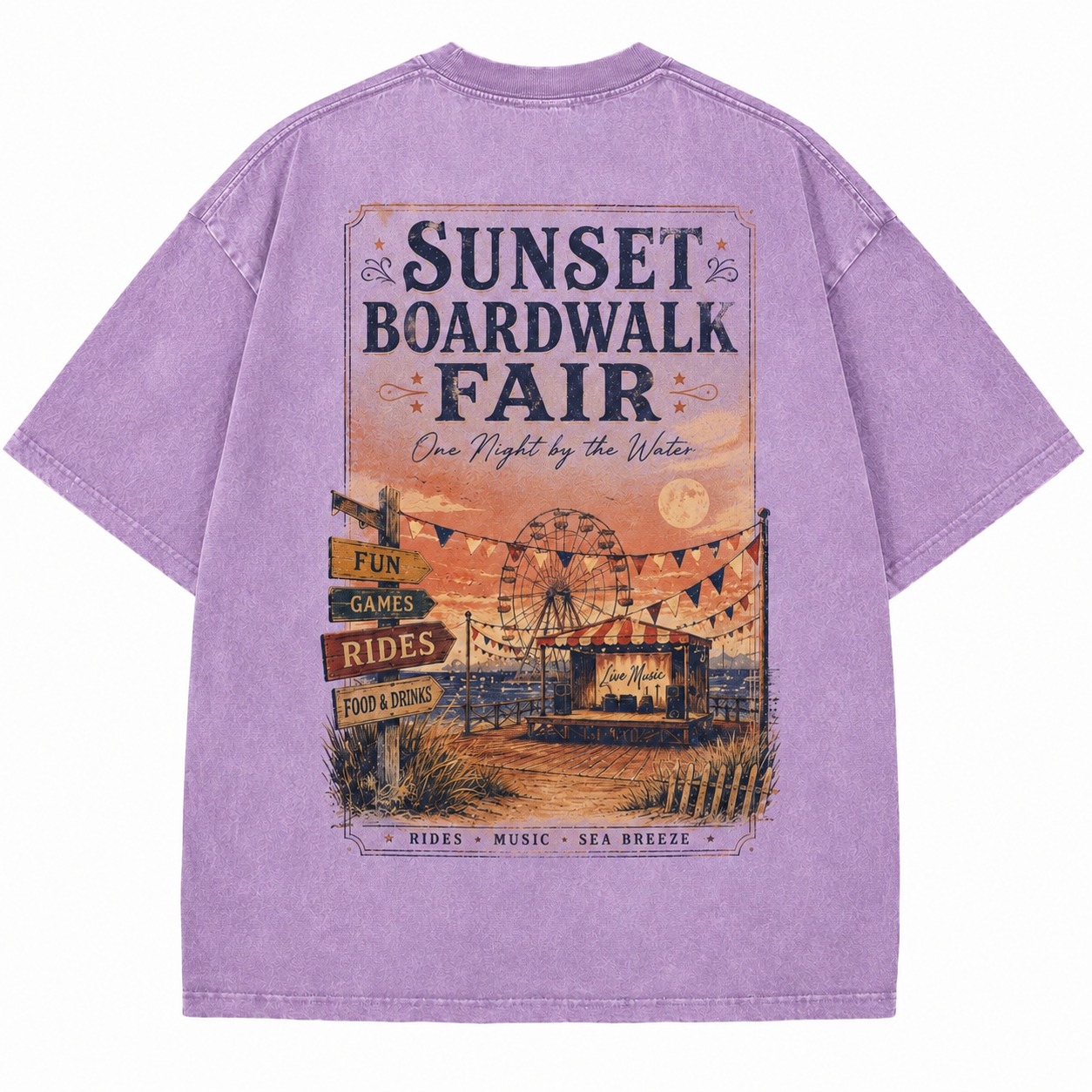 Sunset Boardwalk Fair Tee