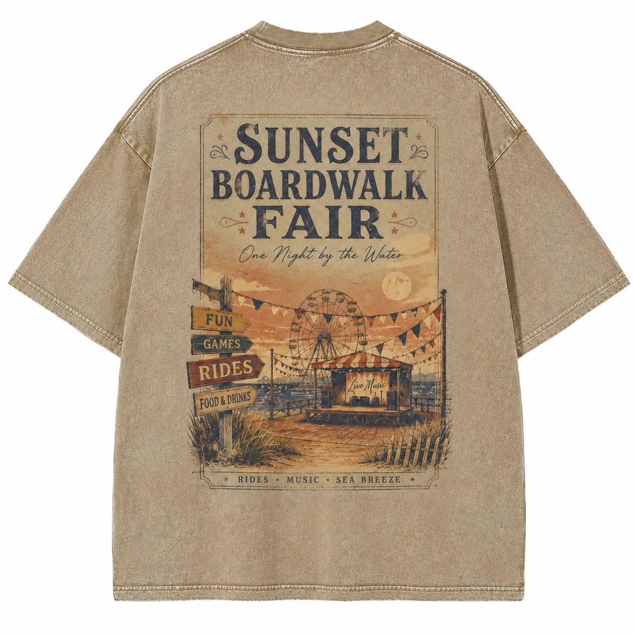 Sunset Boardwalk Fair Tee