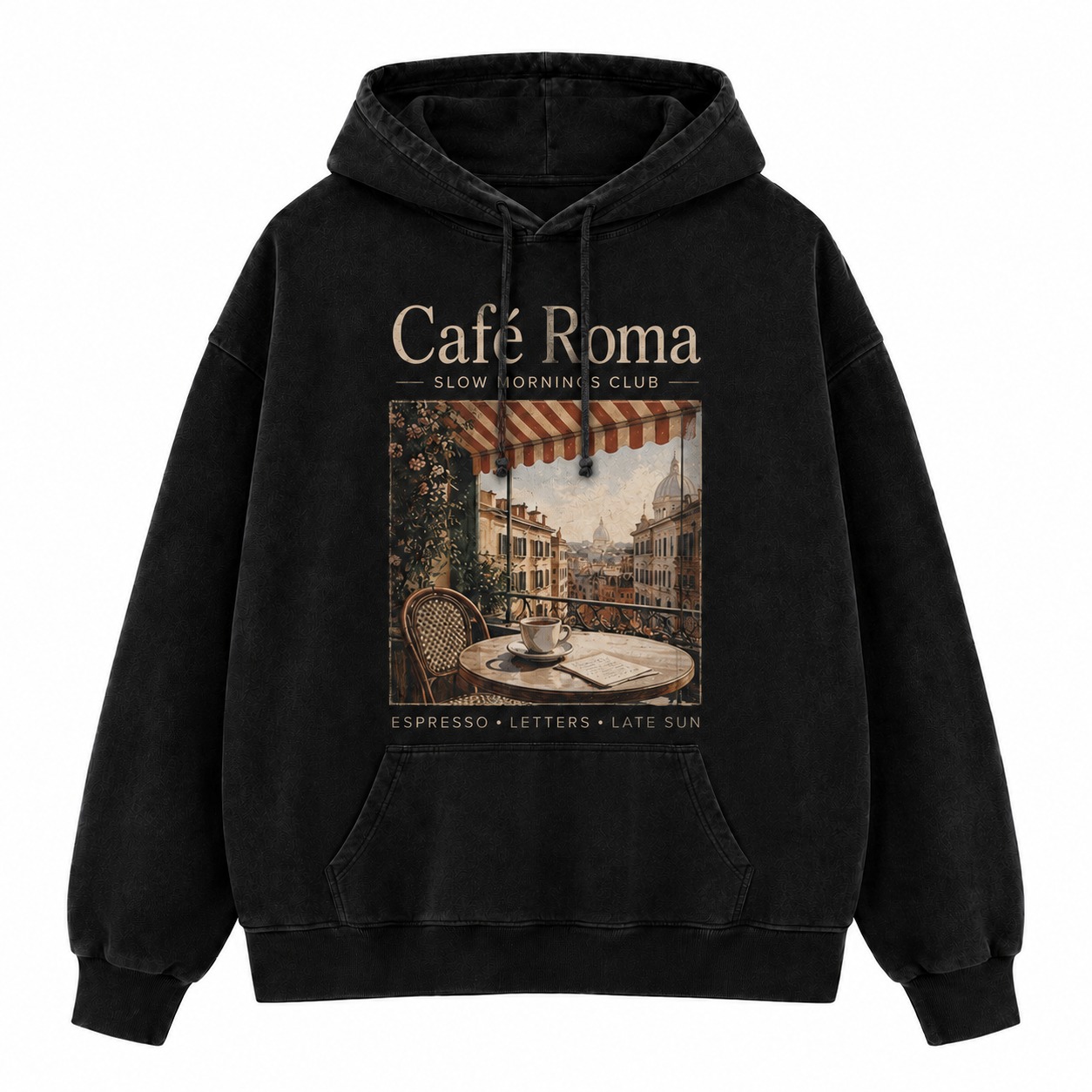 Cafe Roma Slow Mornings Washed Hoodie