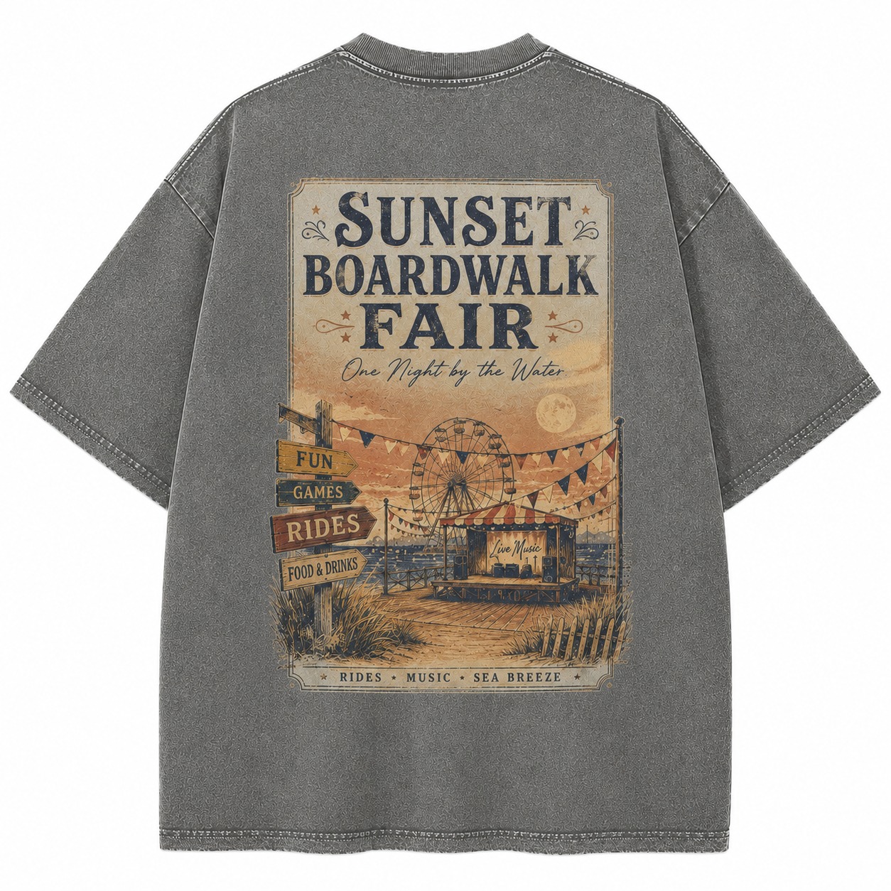 Sunset Boardwalk Fair Tee