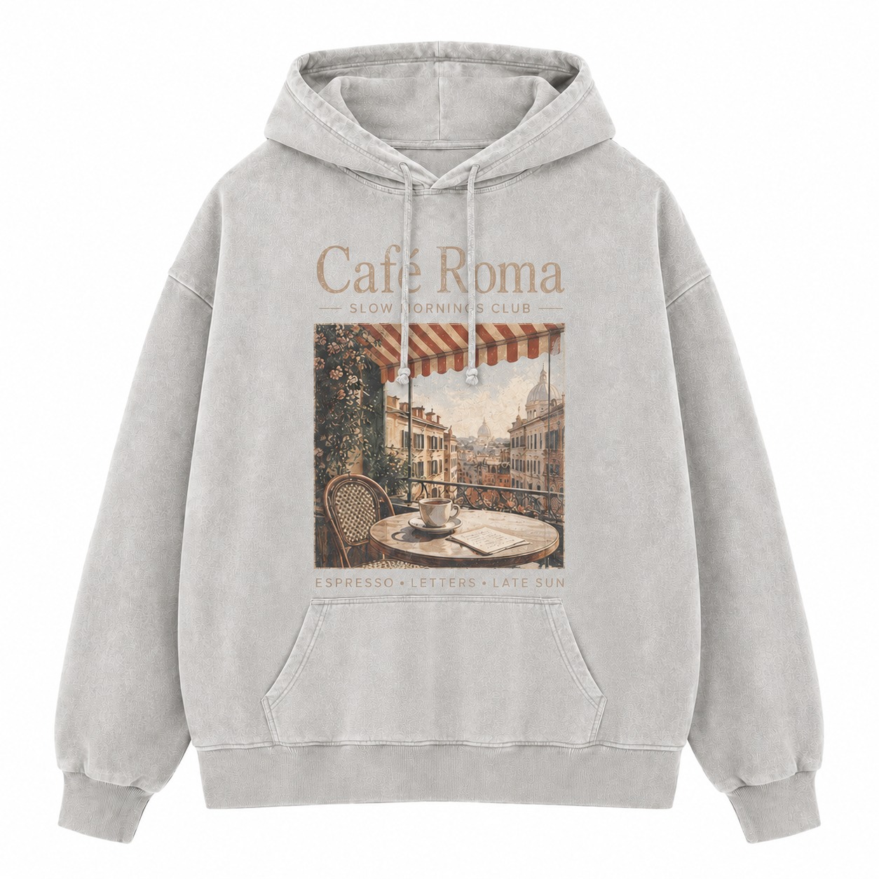 Cafe Roma Slow Mornings Washed Hoodie