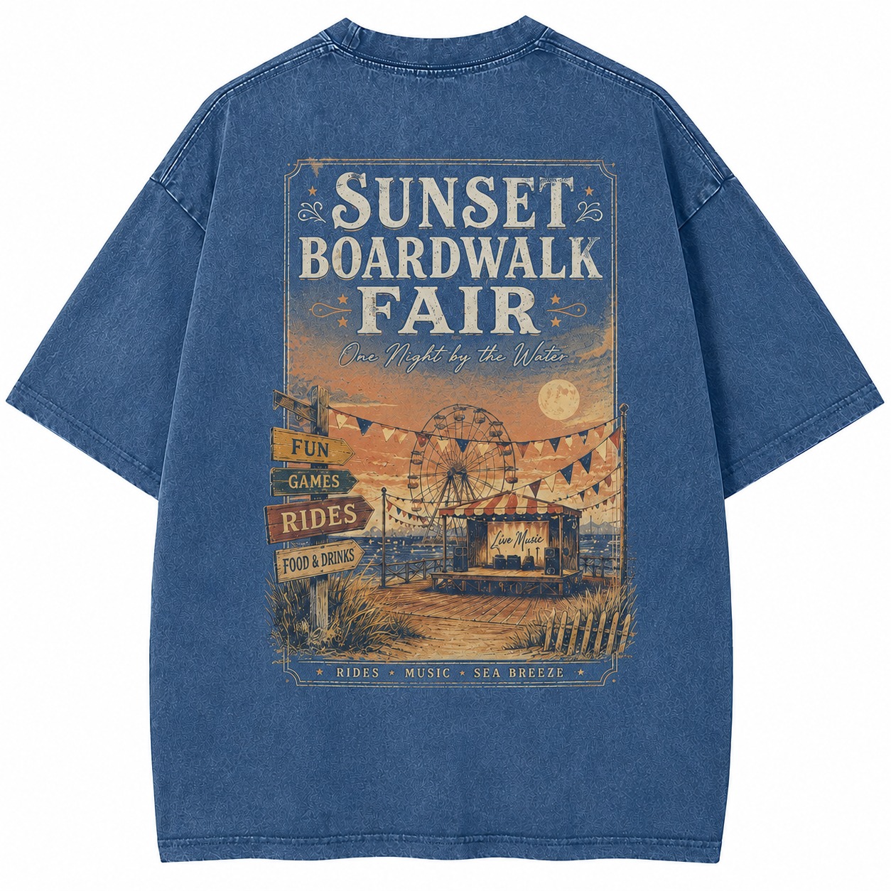 Sunset Boardwalk Fair Tee