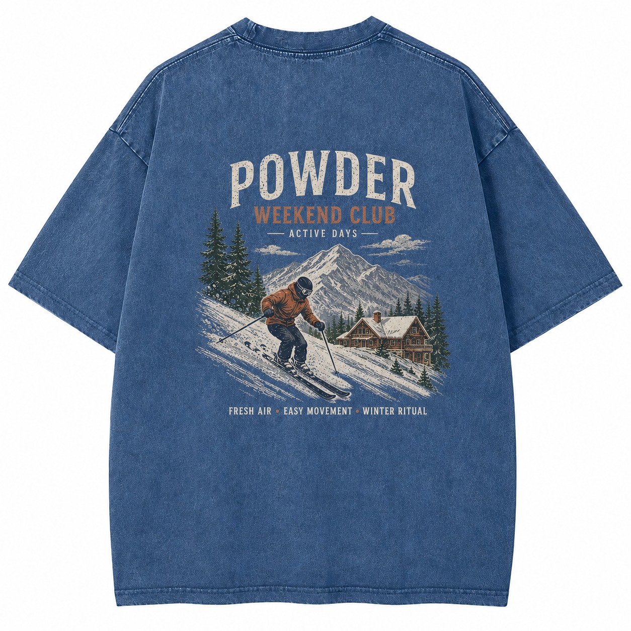 Powder Weekend Club Ski Mountain Tee