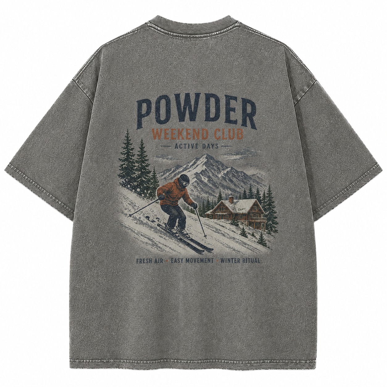 Powder Weekend Club Ski Mountain Tee