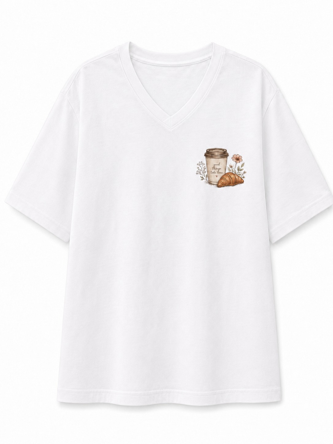 Sunday Coffee Run V-Neck Tee