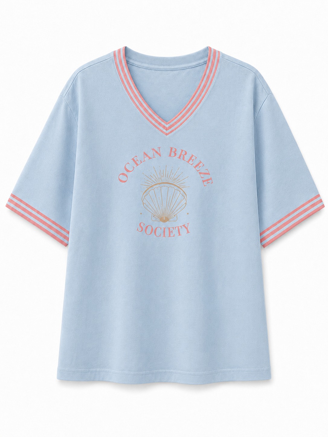Ocean Breeze Society V-Neck Tee