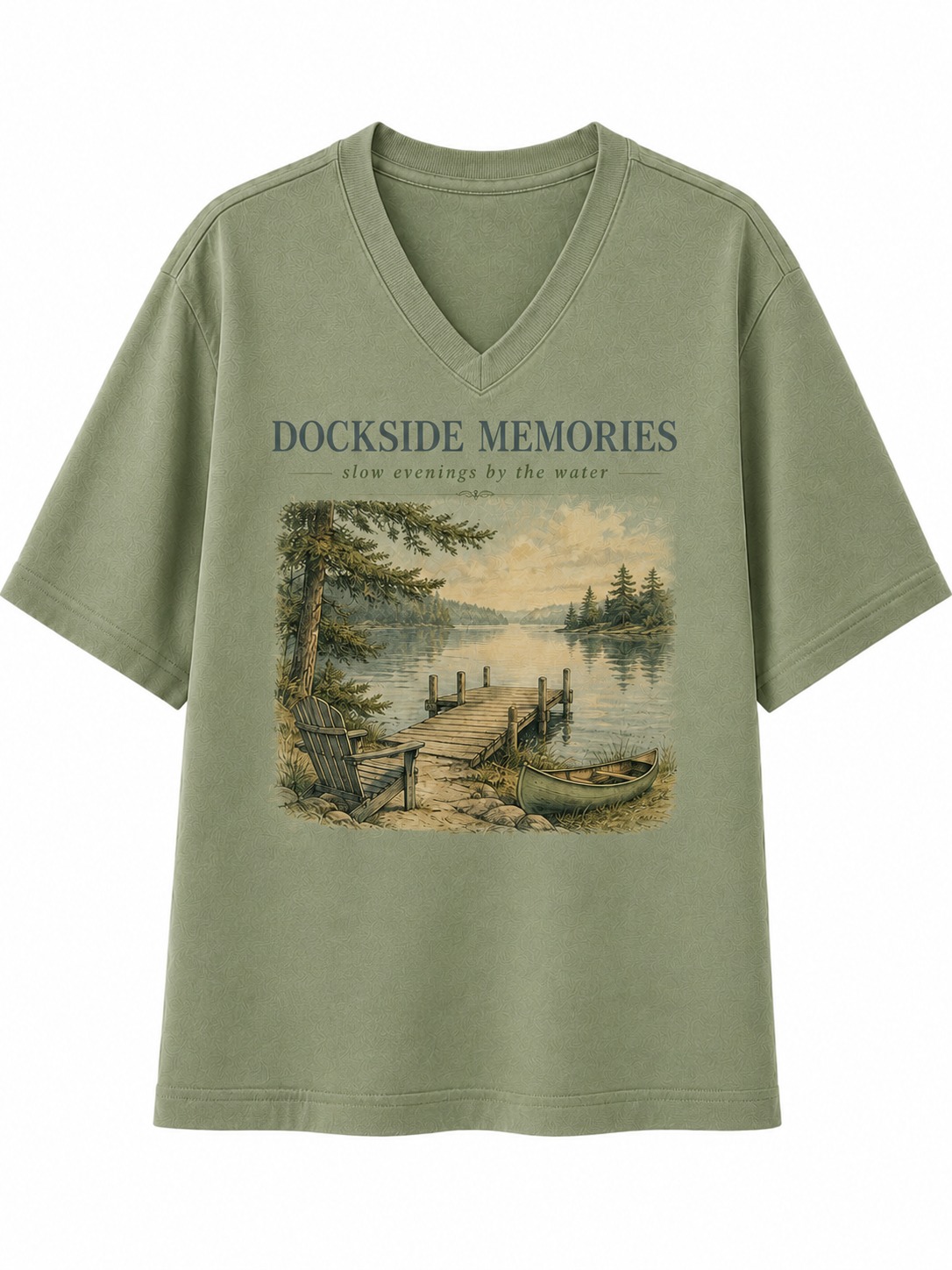 Dockside Memories Lake V-Neck Tee