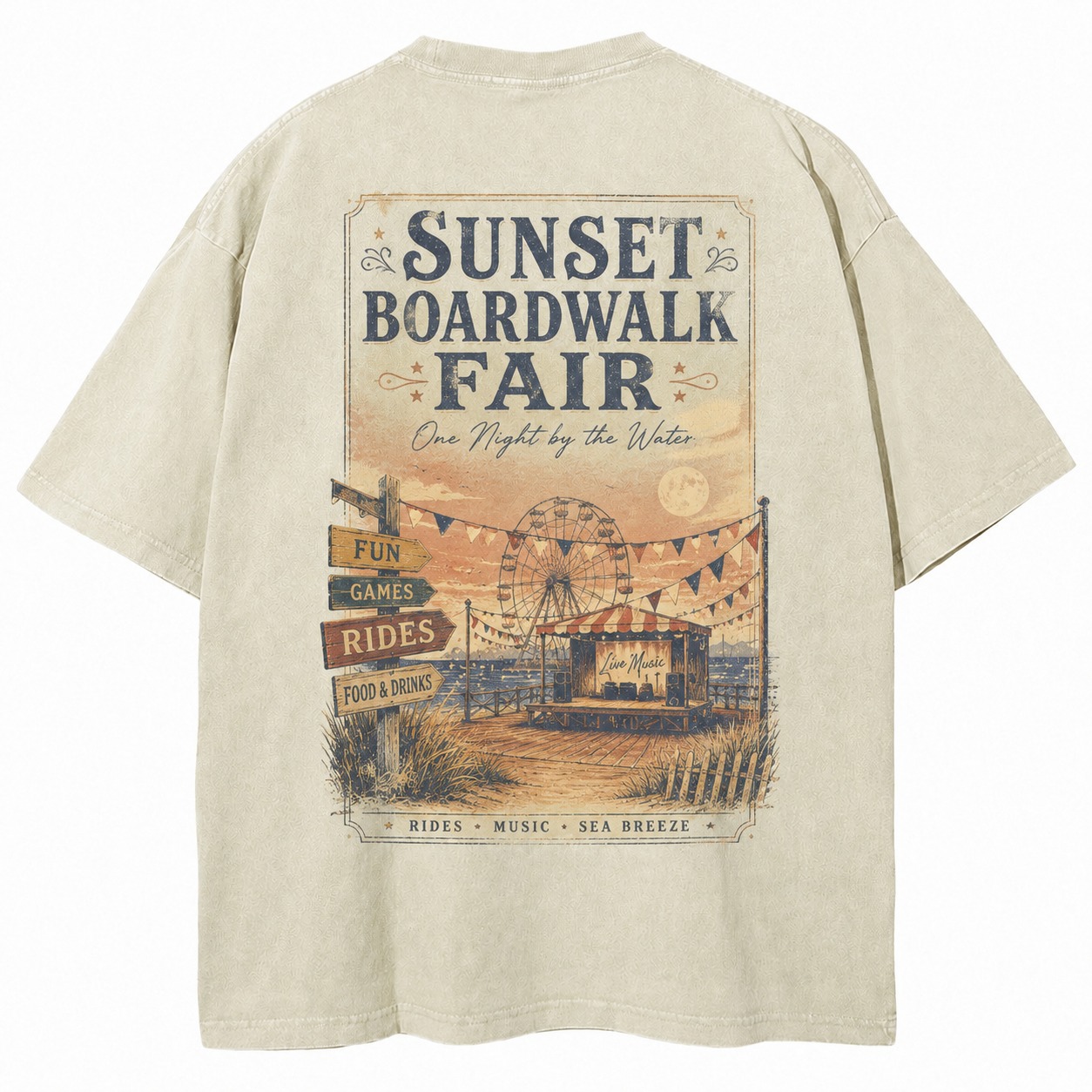 Sunset Boardwalk Fair Tee