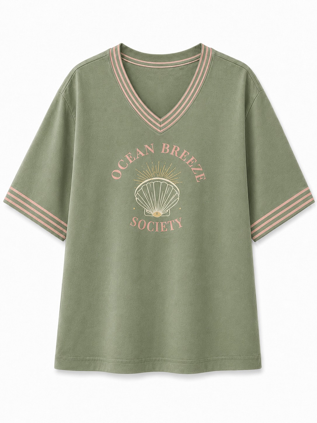 Ocean Breeze Society V-Neck Tee