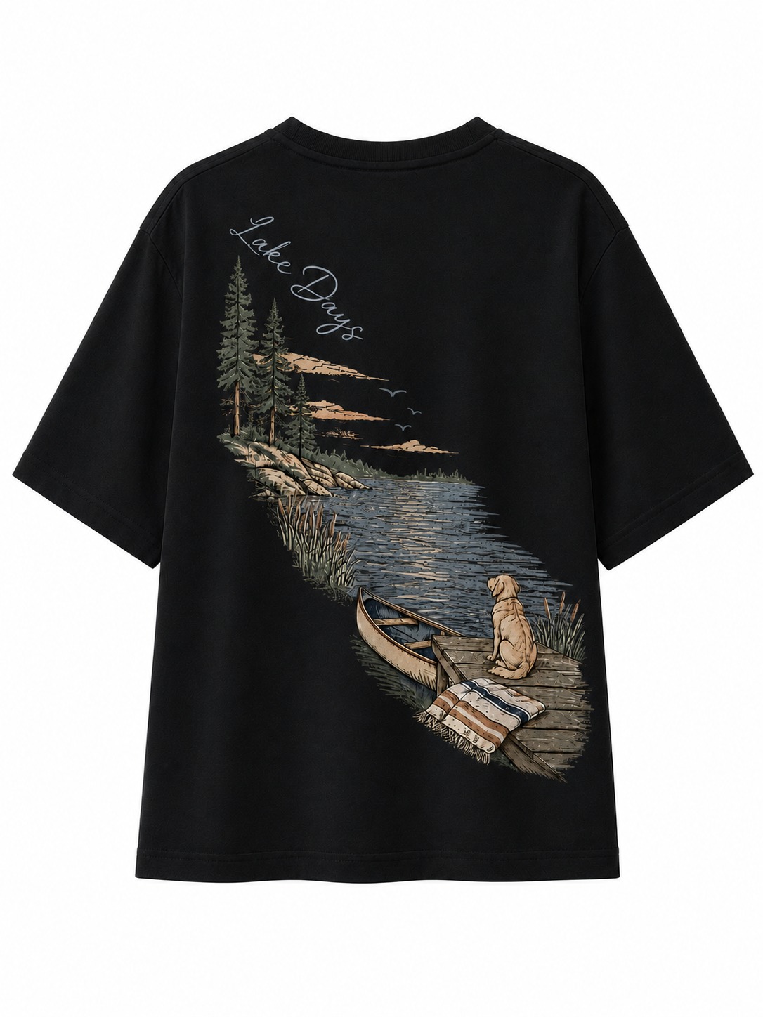 Lake Days V-Neck Graphic Tee