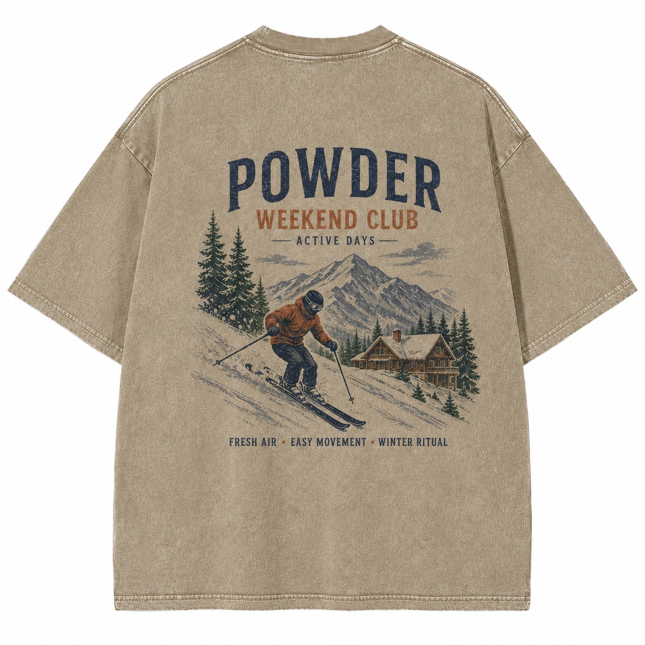 Powder Weekend Club Ski Mountain Tee
