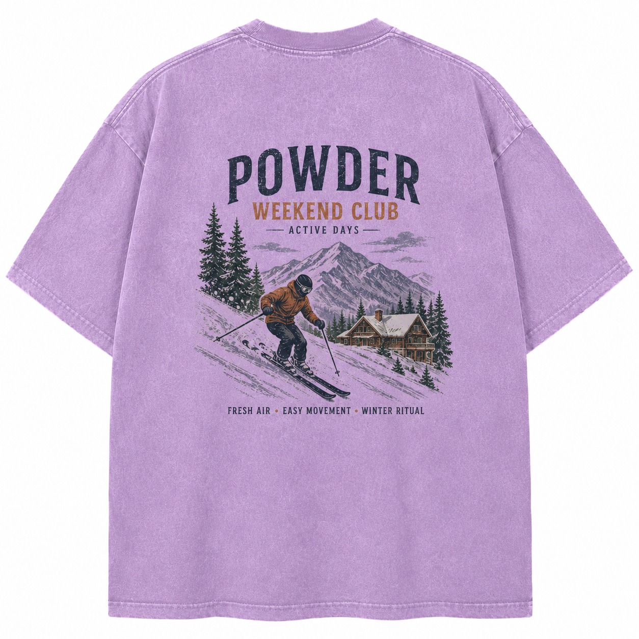 Powder Weekend Club Ski Mountain Tee