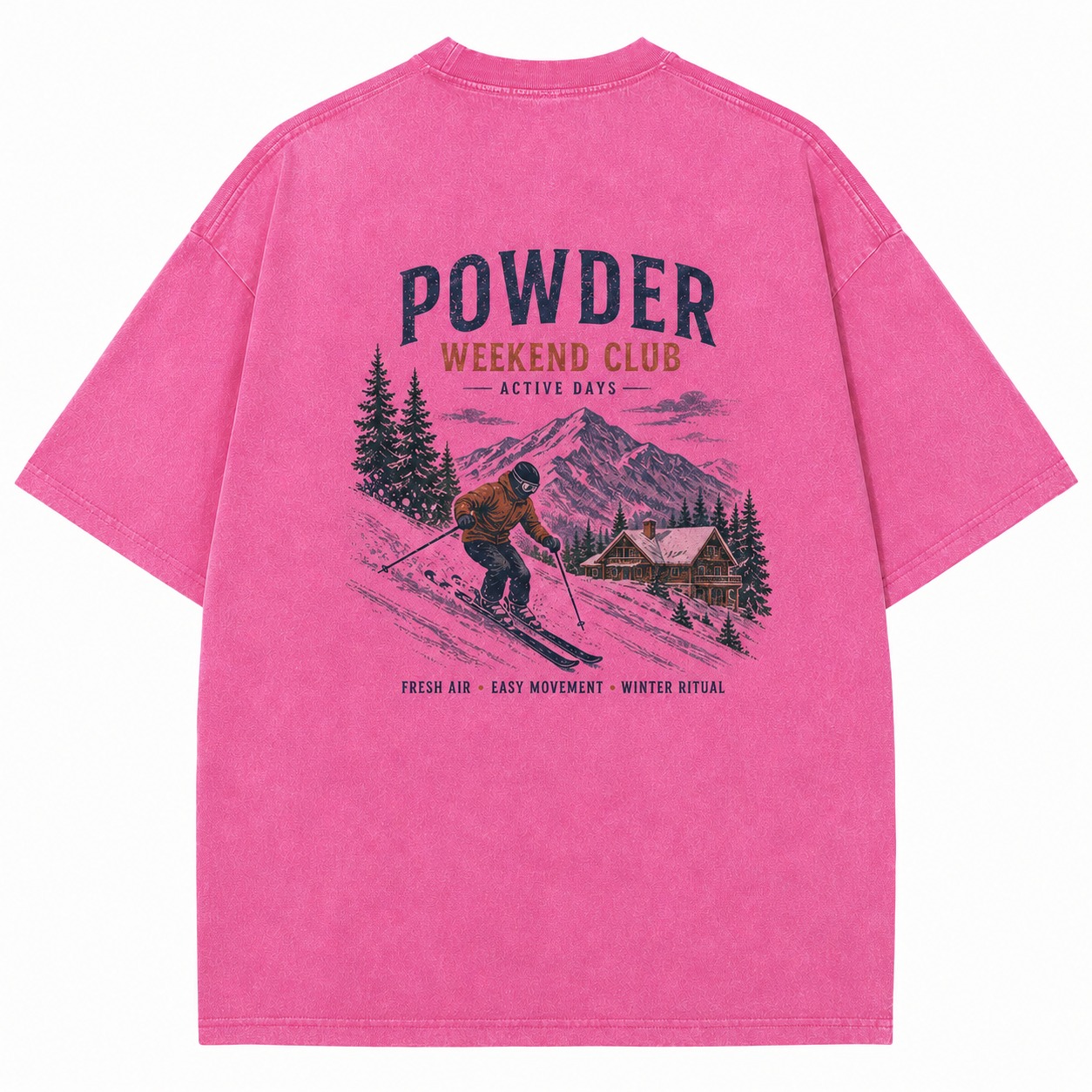 Powder Weekend Club Ski Mountain Tee