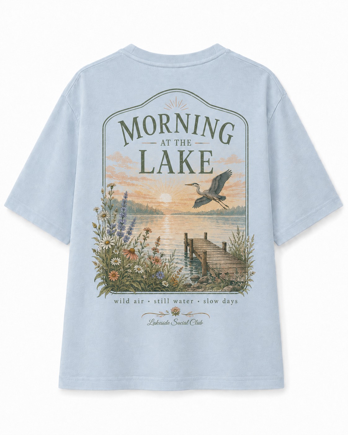 Morning At The Lake V-Neck Tee