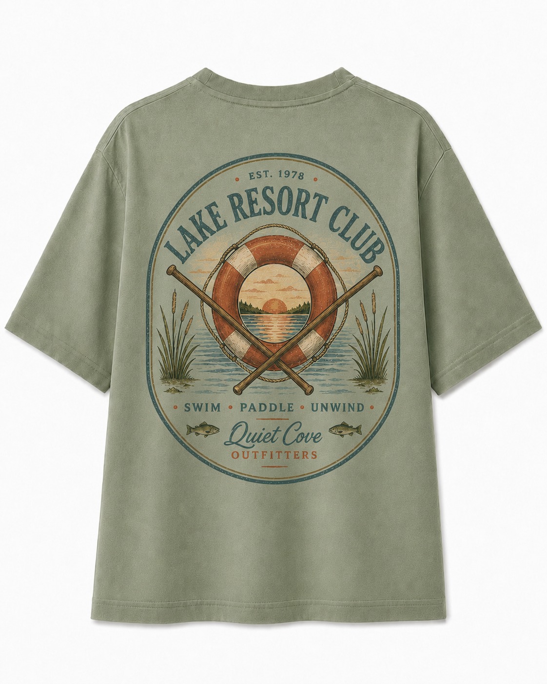 Lake Resort Club V-Neck Tee