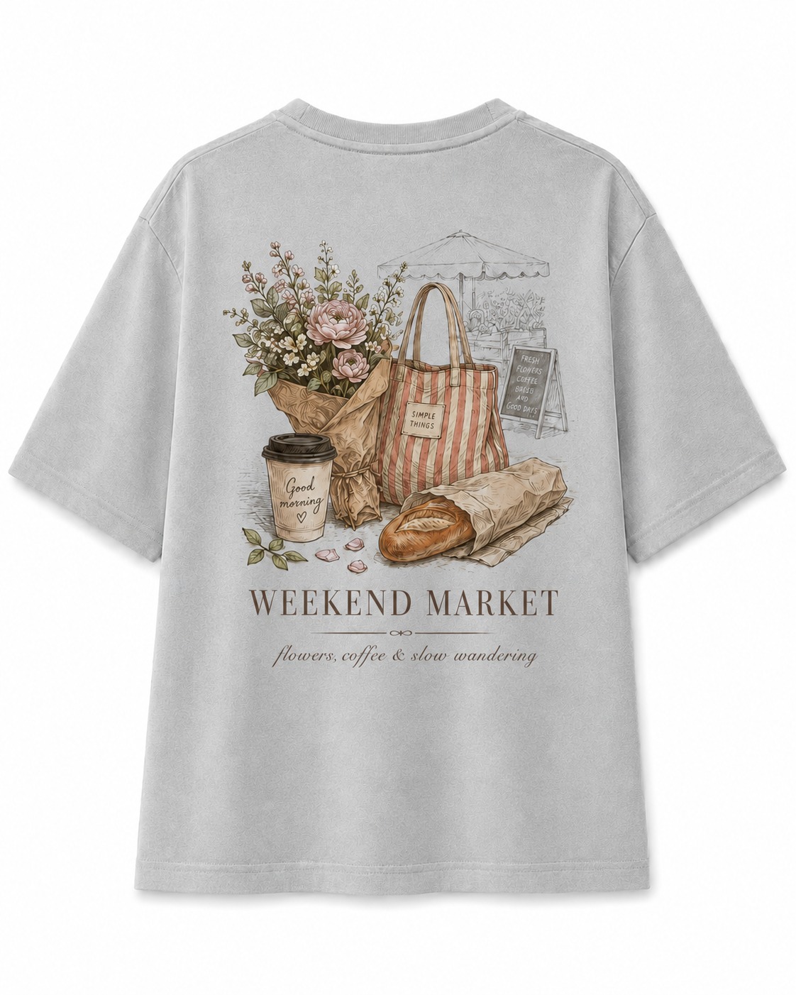 Weekend Market Floral V-Neck Tee