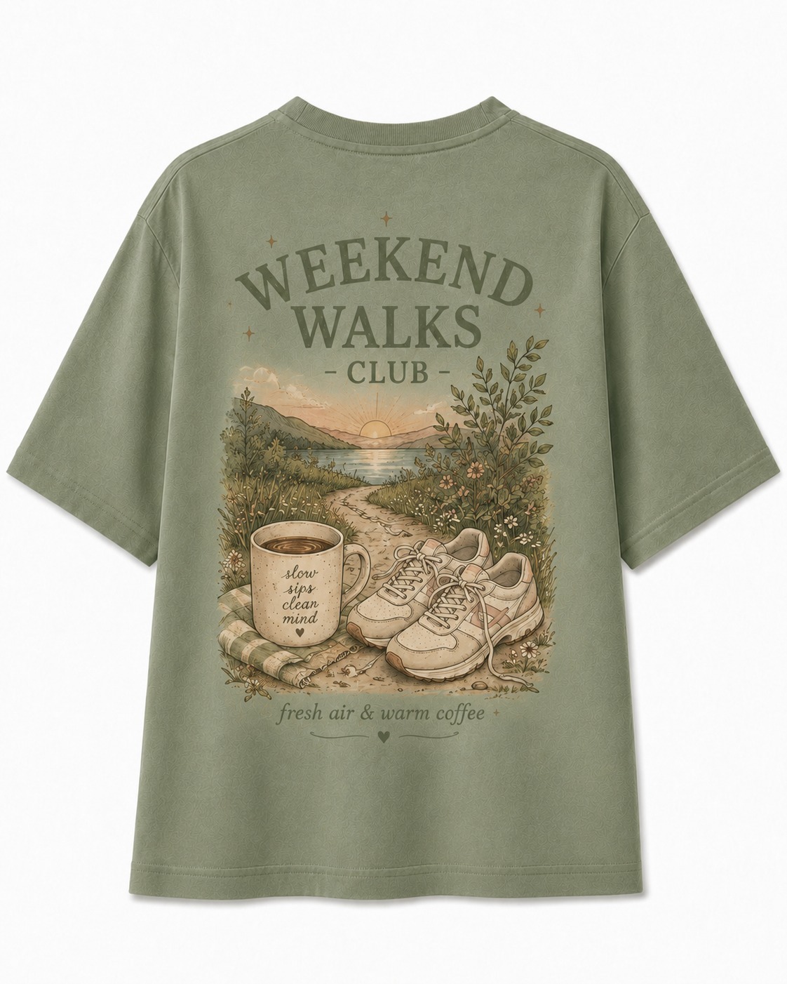Weekend Walks Club V-Neck Tee
