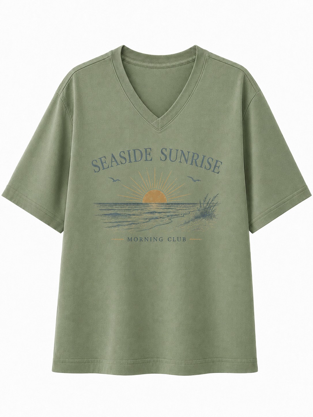 Seaside Sunrise V-Neck Tee