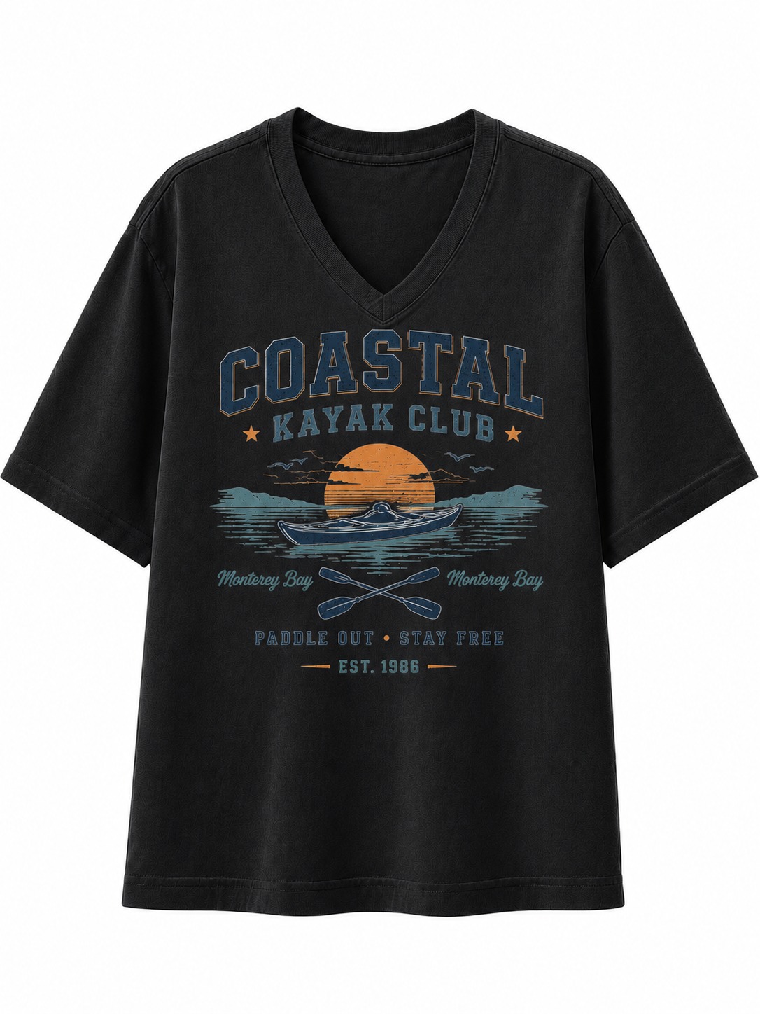 Coastal Kayak Club V-Neck Tee