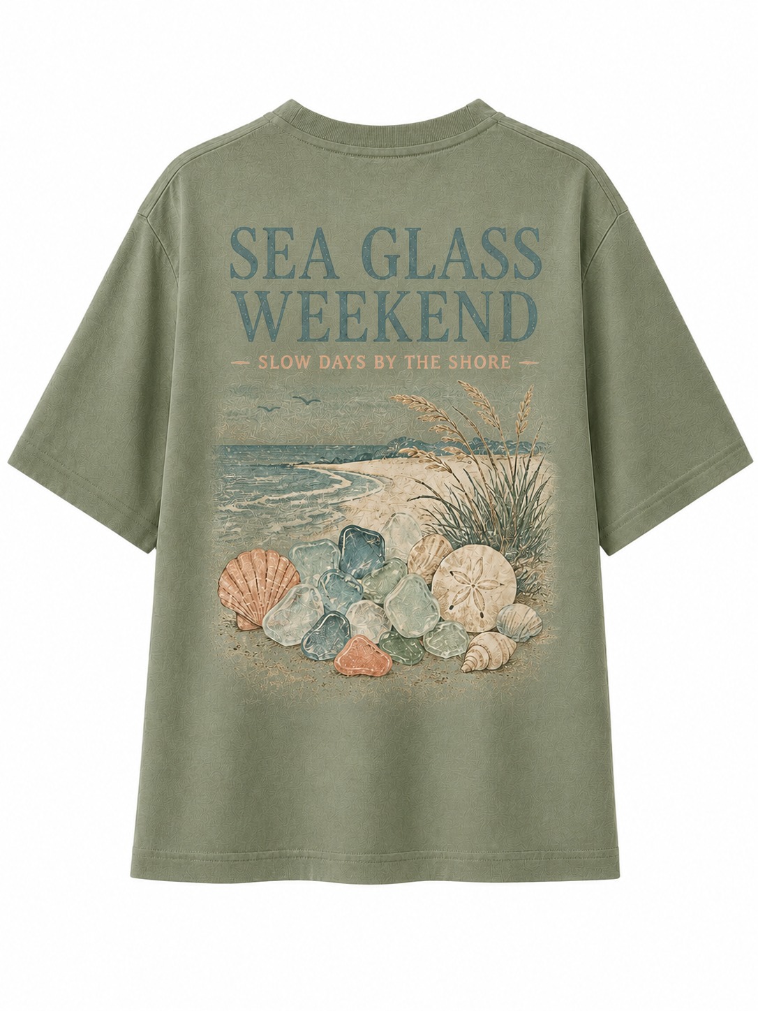 Sea Glass Weekend V-Neck Tee