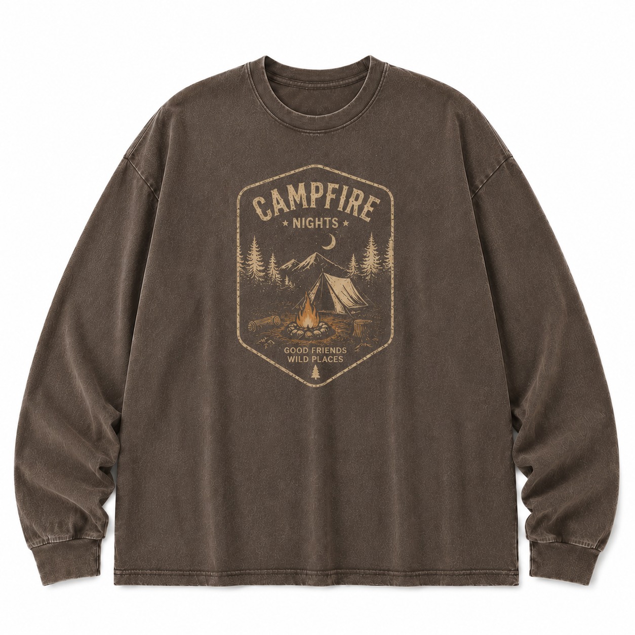 Campfire Nights Washed Long Sleeve Tee