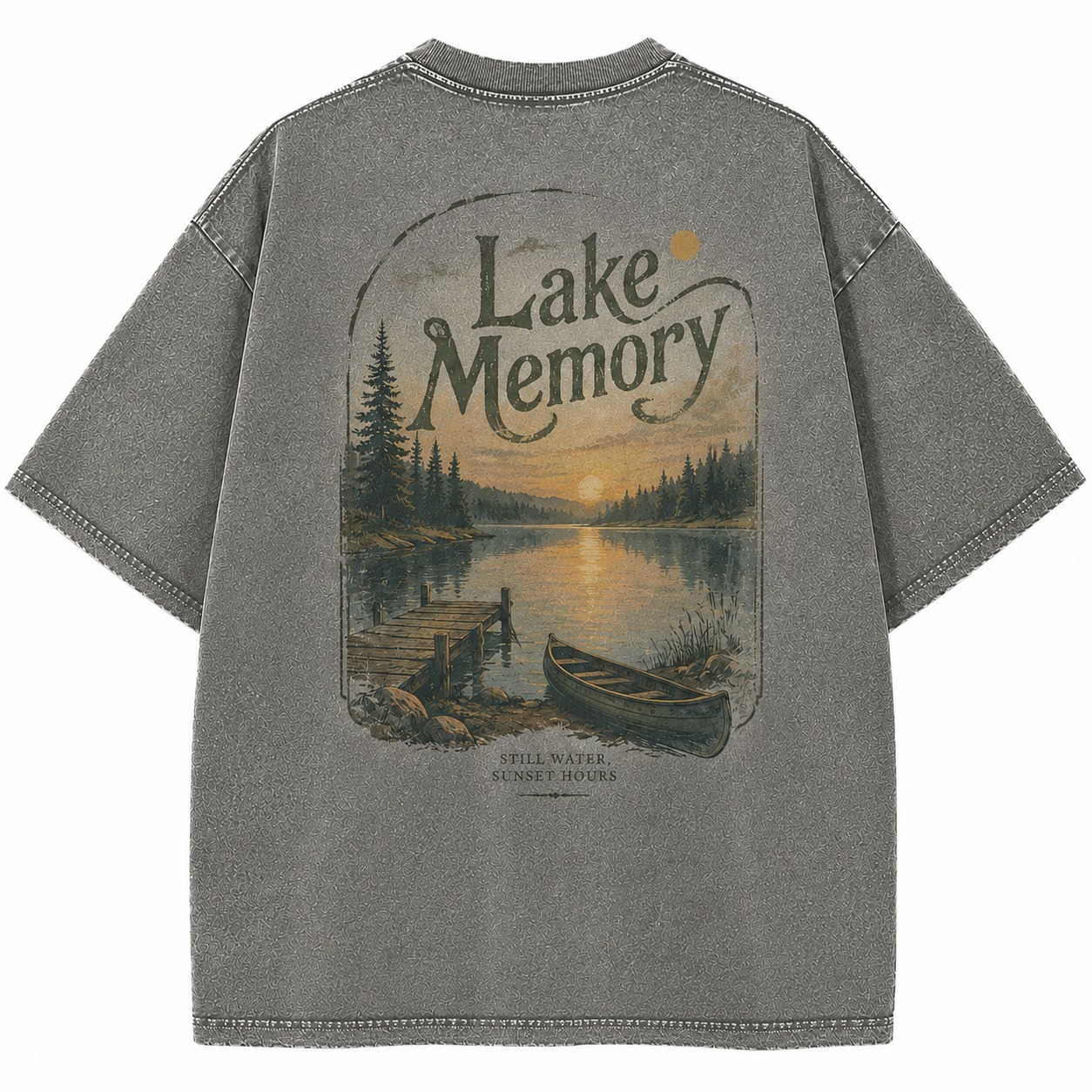 Lake Memory Sunset Washed Tee