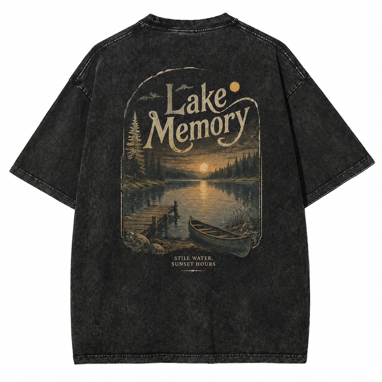 Lake Memory Sunset Washed Tee