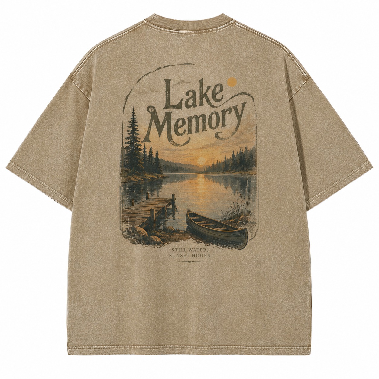 Lake Memory Sunset Washed Tee