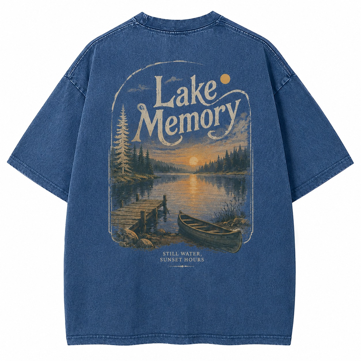 Lake Memory Sunset Washed Tee