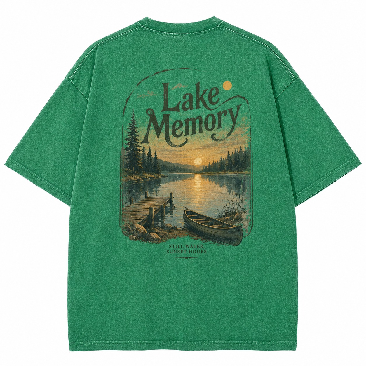 Lake Memory Sunset Washed Tee