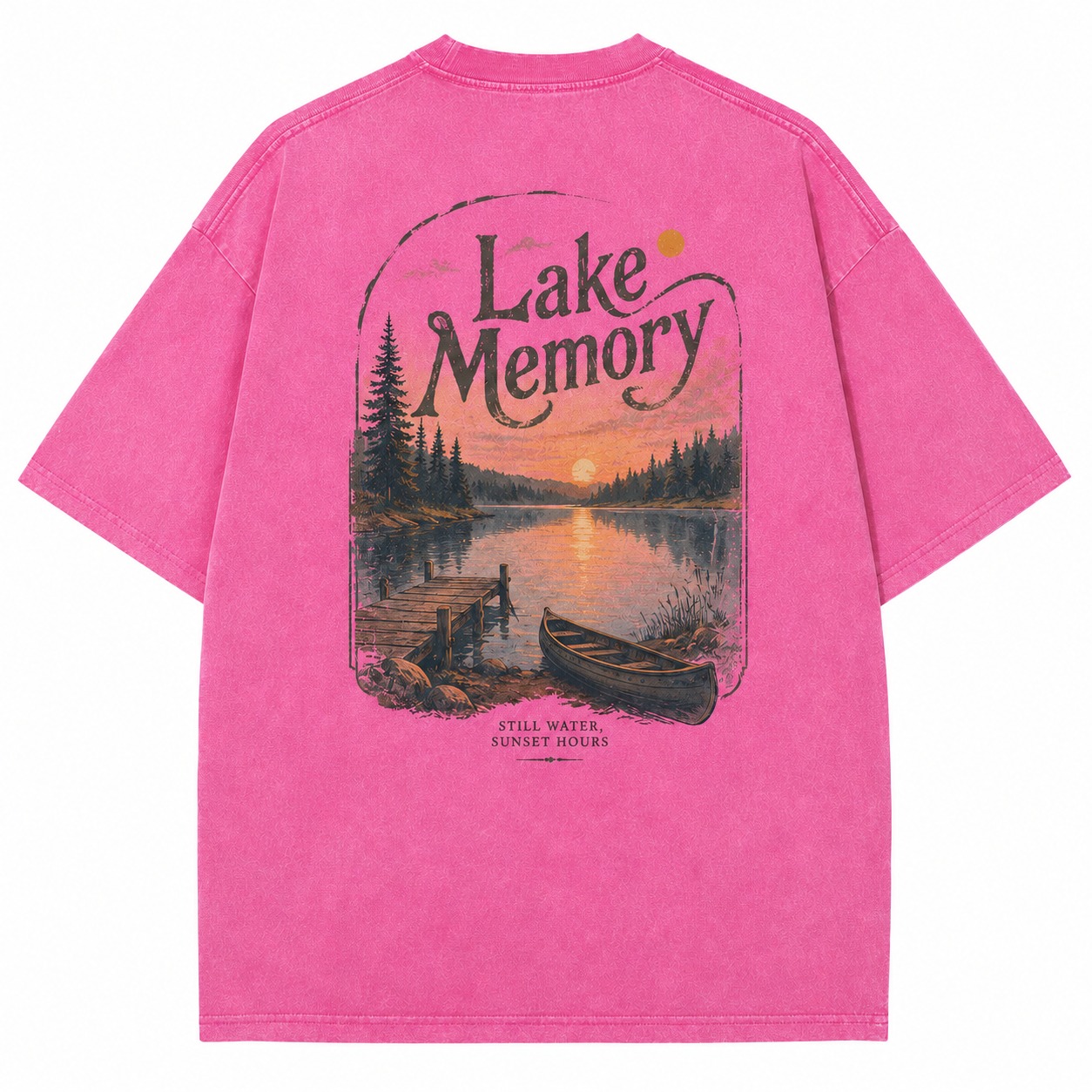 Lake Memory Sunset Washed Tee