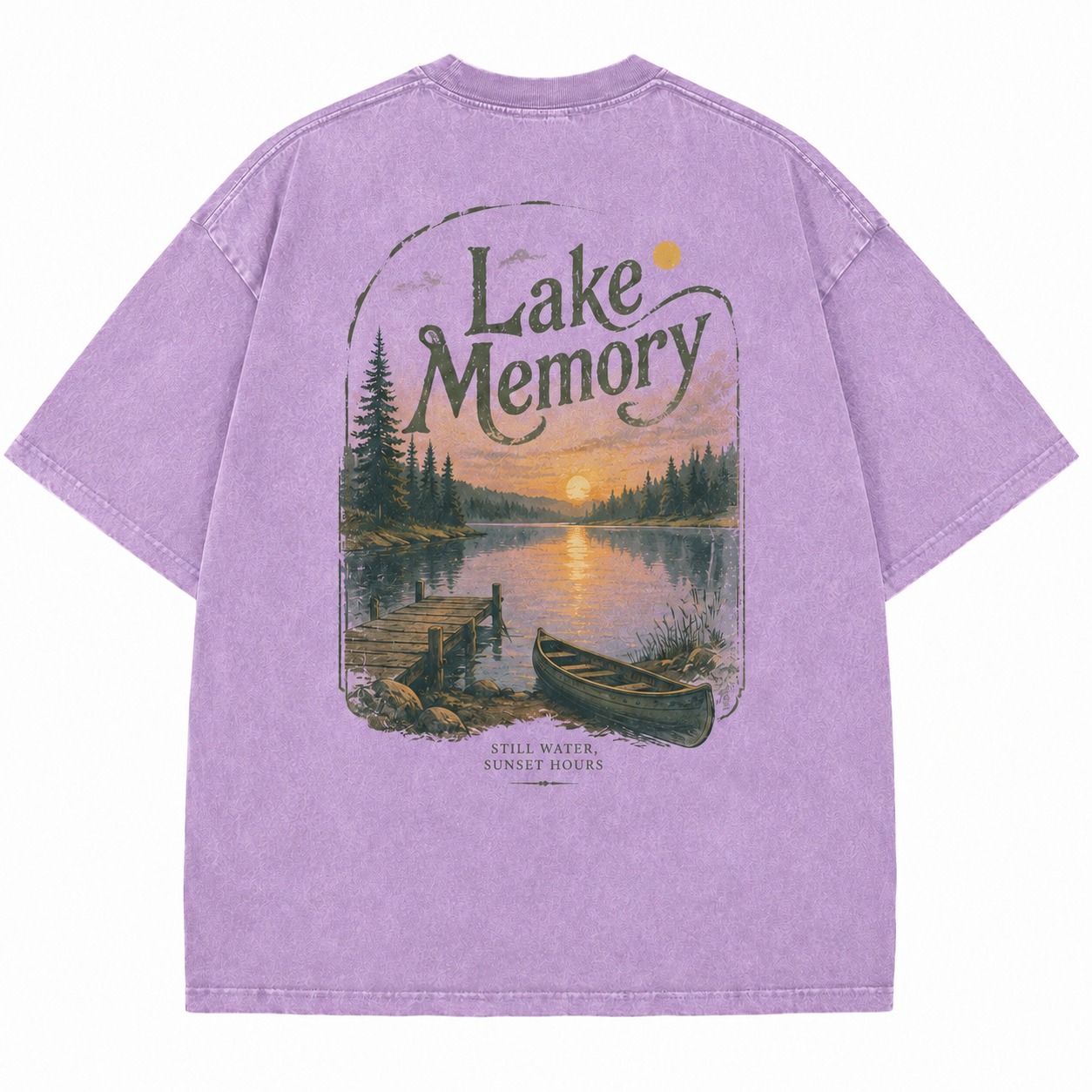 Lake Memory Sunset Washed Tee
