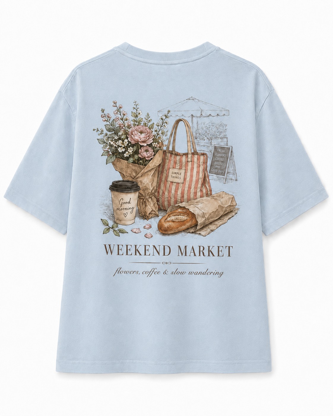 Weekend Market Floral V-Neck Tee