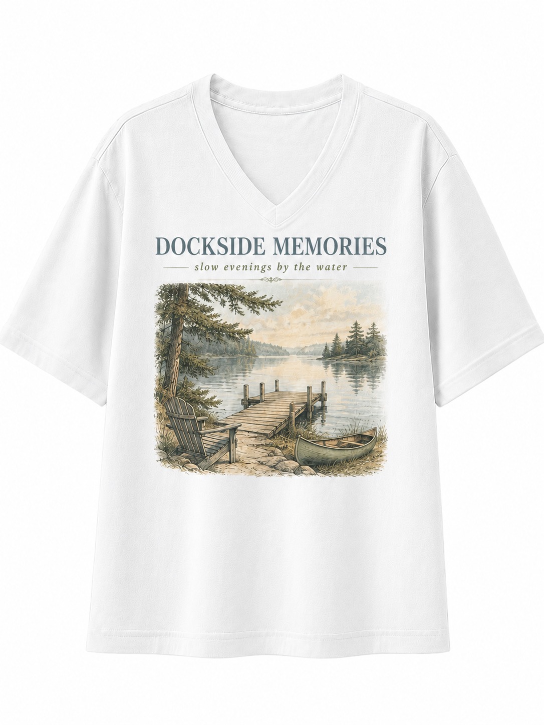 Dockside Memories Lake V-Neck Tee