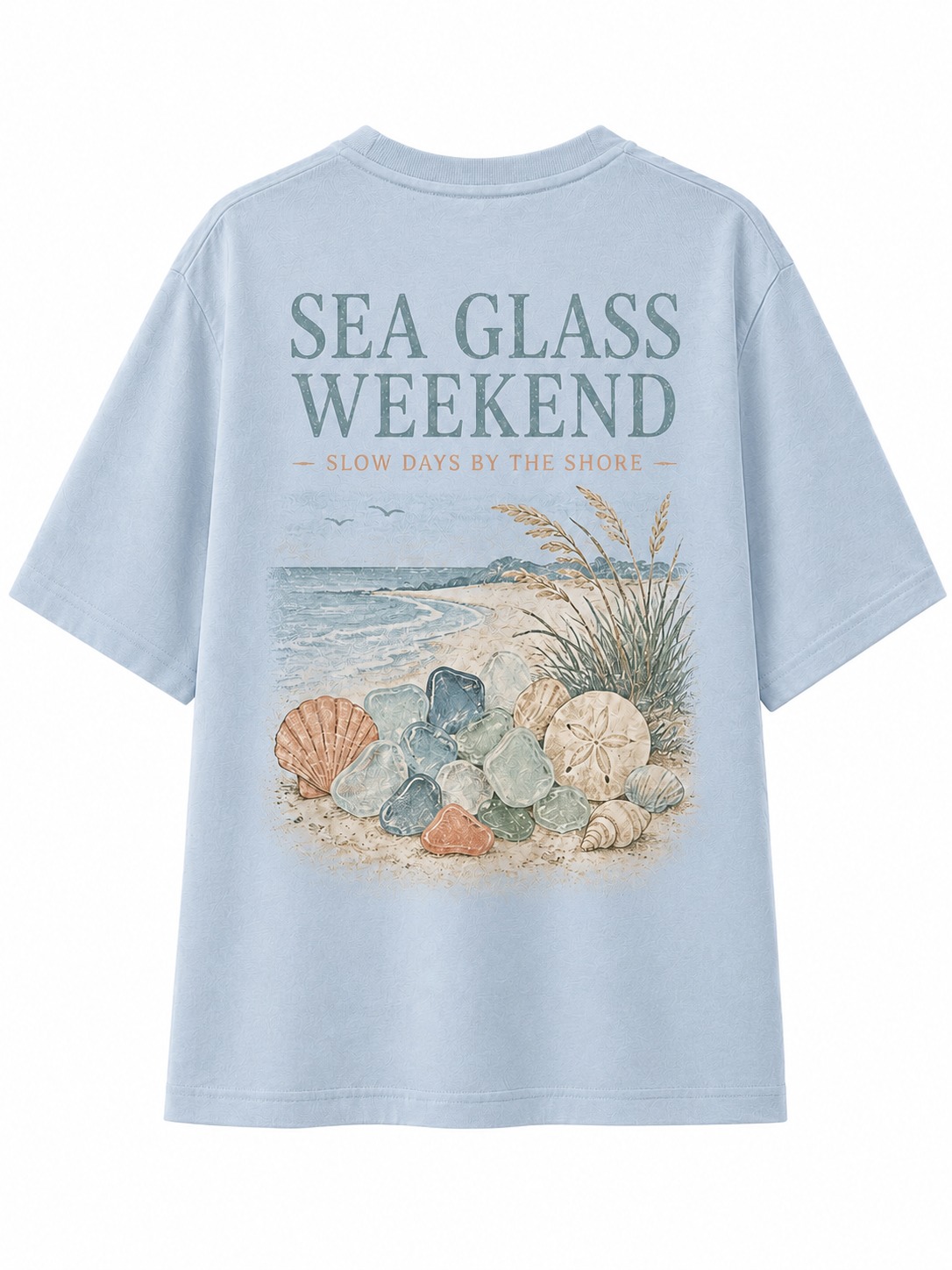 Sea Glass Weekend V-Neck Tee