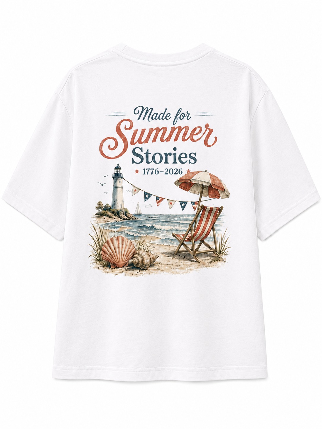 Summer Stories Lighthouse Beach Graphic Tee