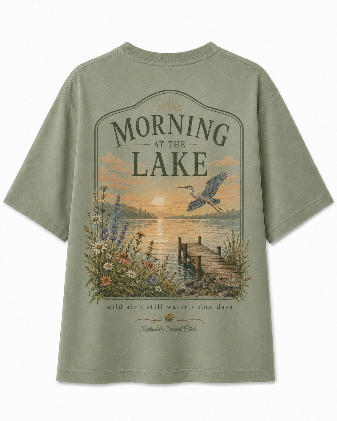 Morning At The Lake V-Neck Tee