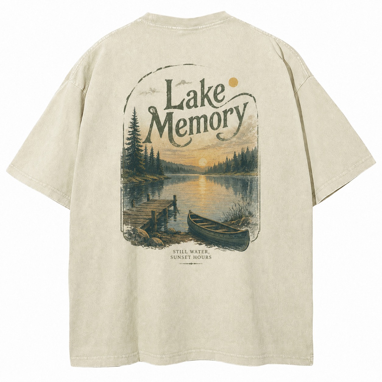 Lake Memory Sunset Washed Tee