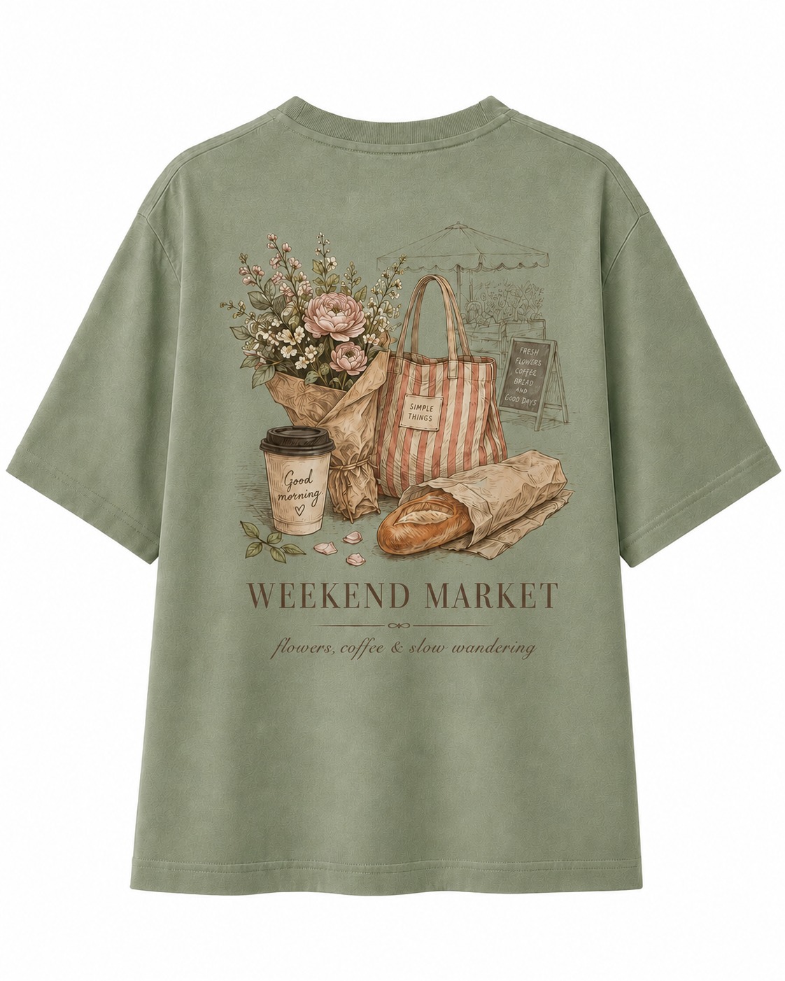 Weekend Market Floral V-Neck Tee