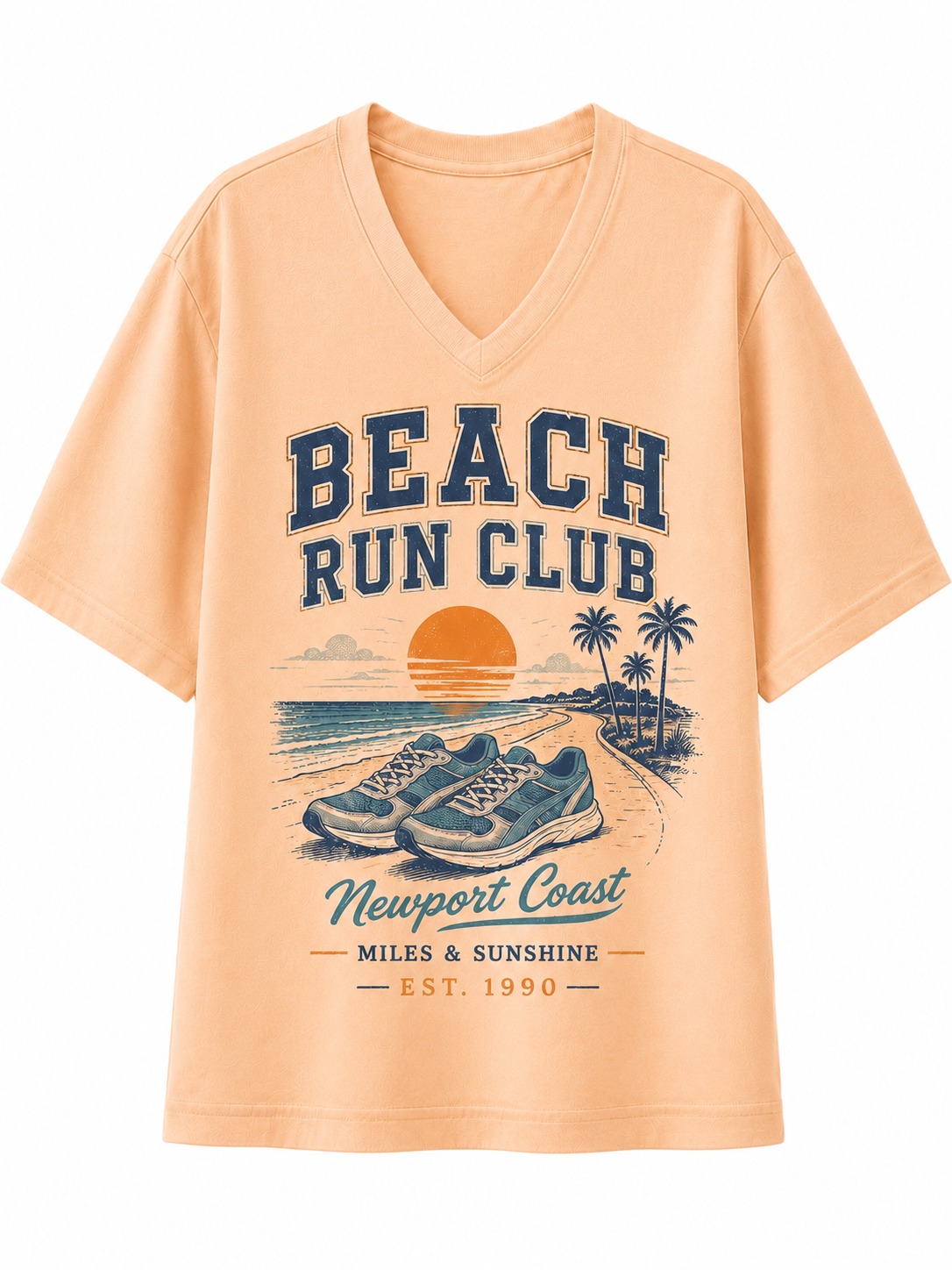 Beach Run Club V-Neck Tee