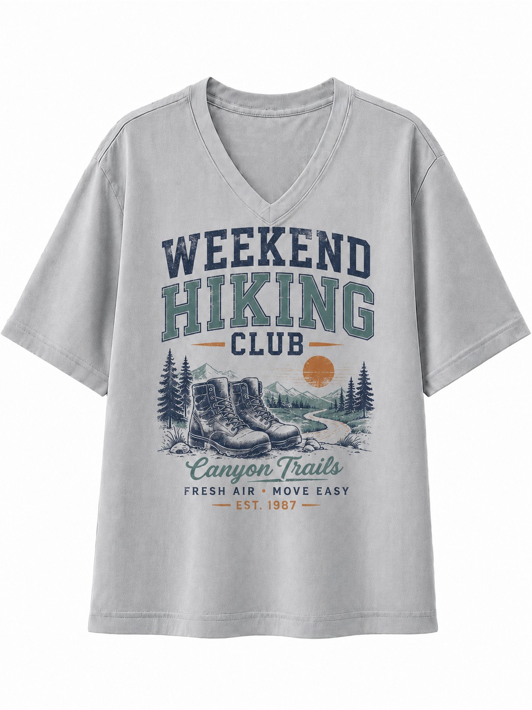 Weekend Hiking Club V-Neck Tee