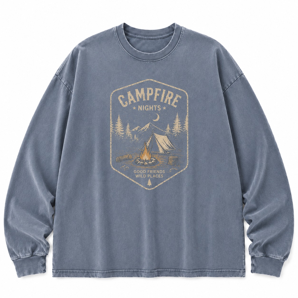 Campfire Nights Washed Long Sleeve Tee