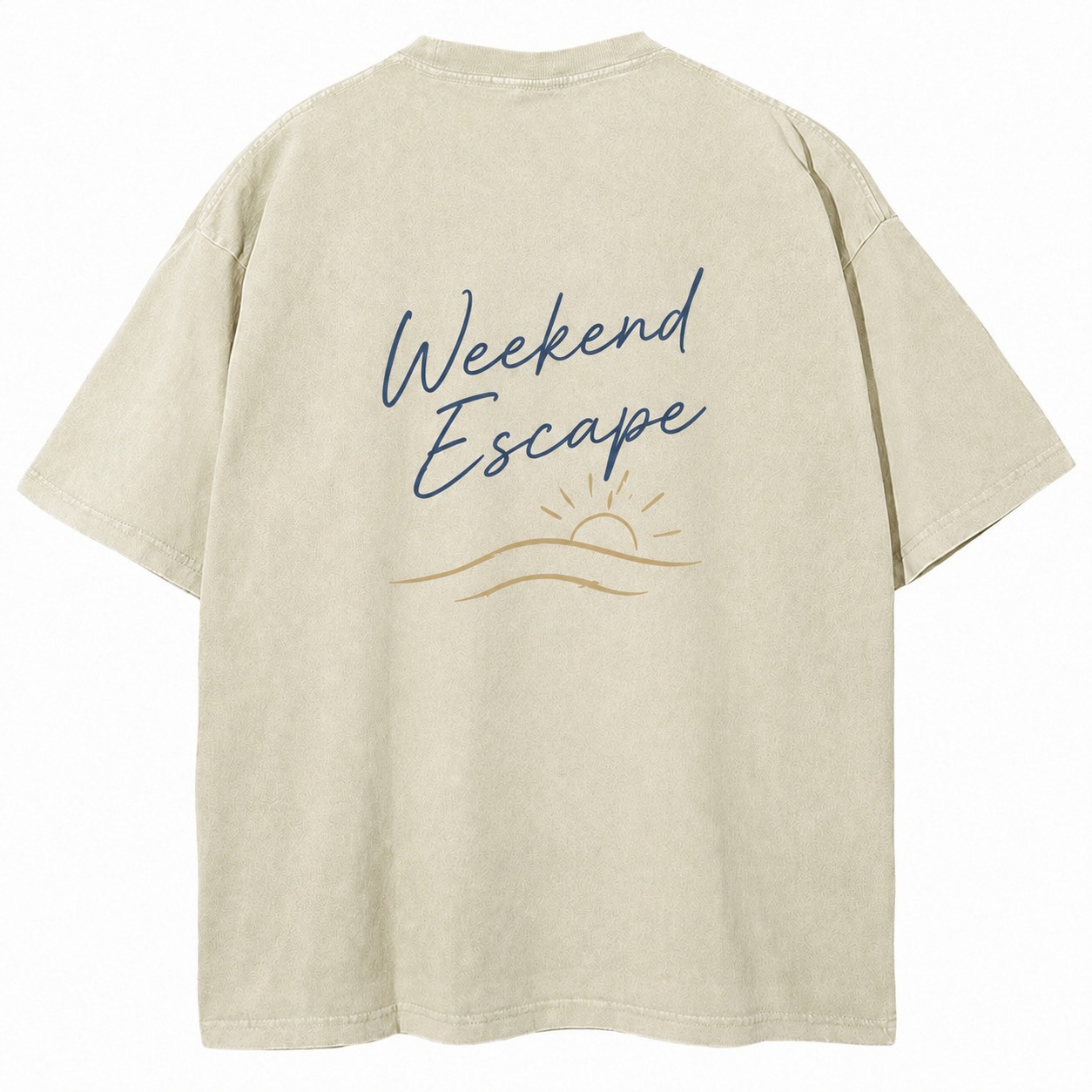 Weekend Escape Minimal Graphic Washed Tee