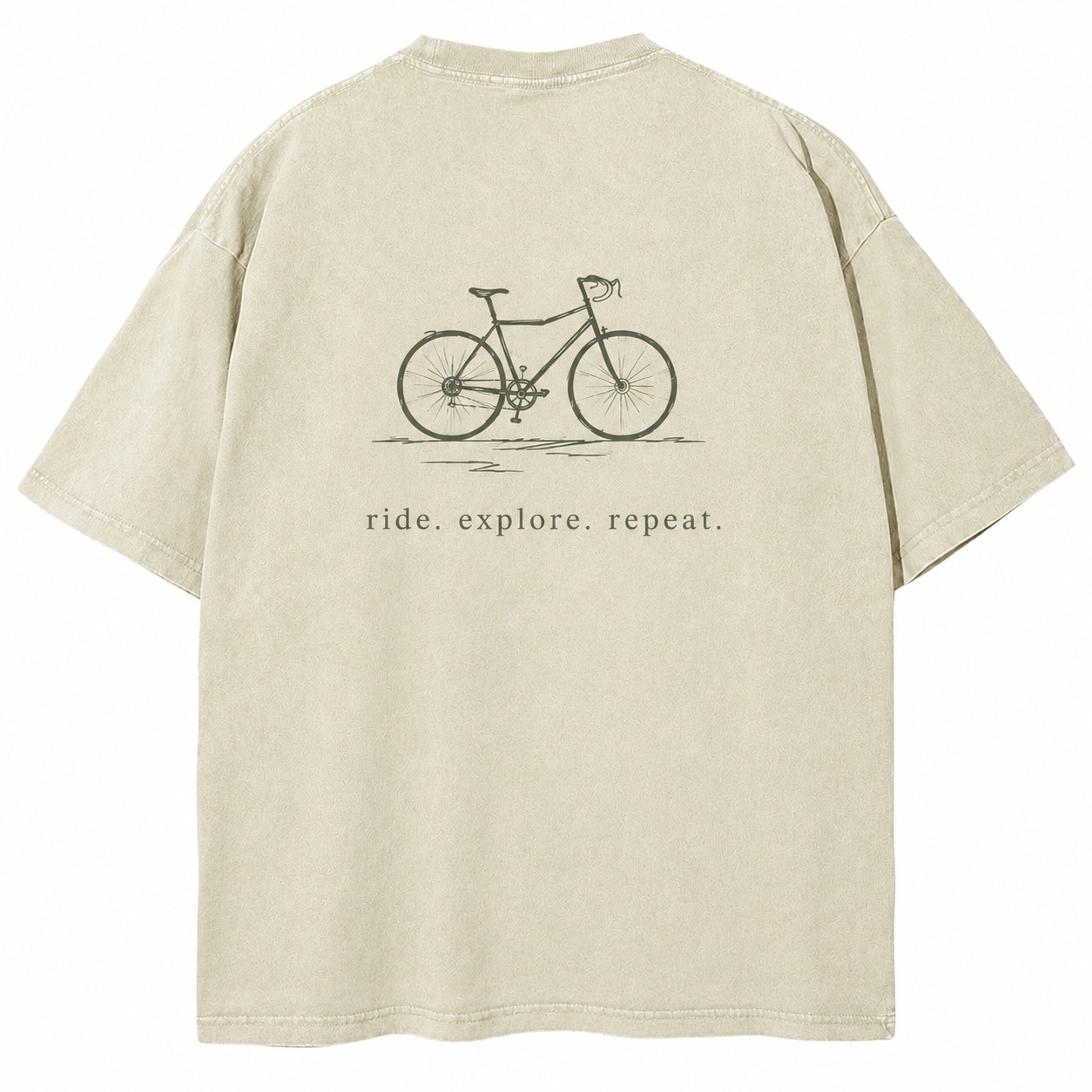 Ride Explore Repeat Bicycle Graphic Washed Tee