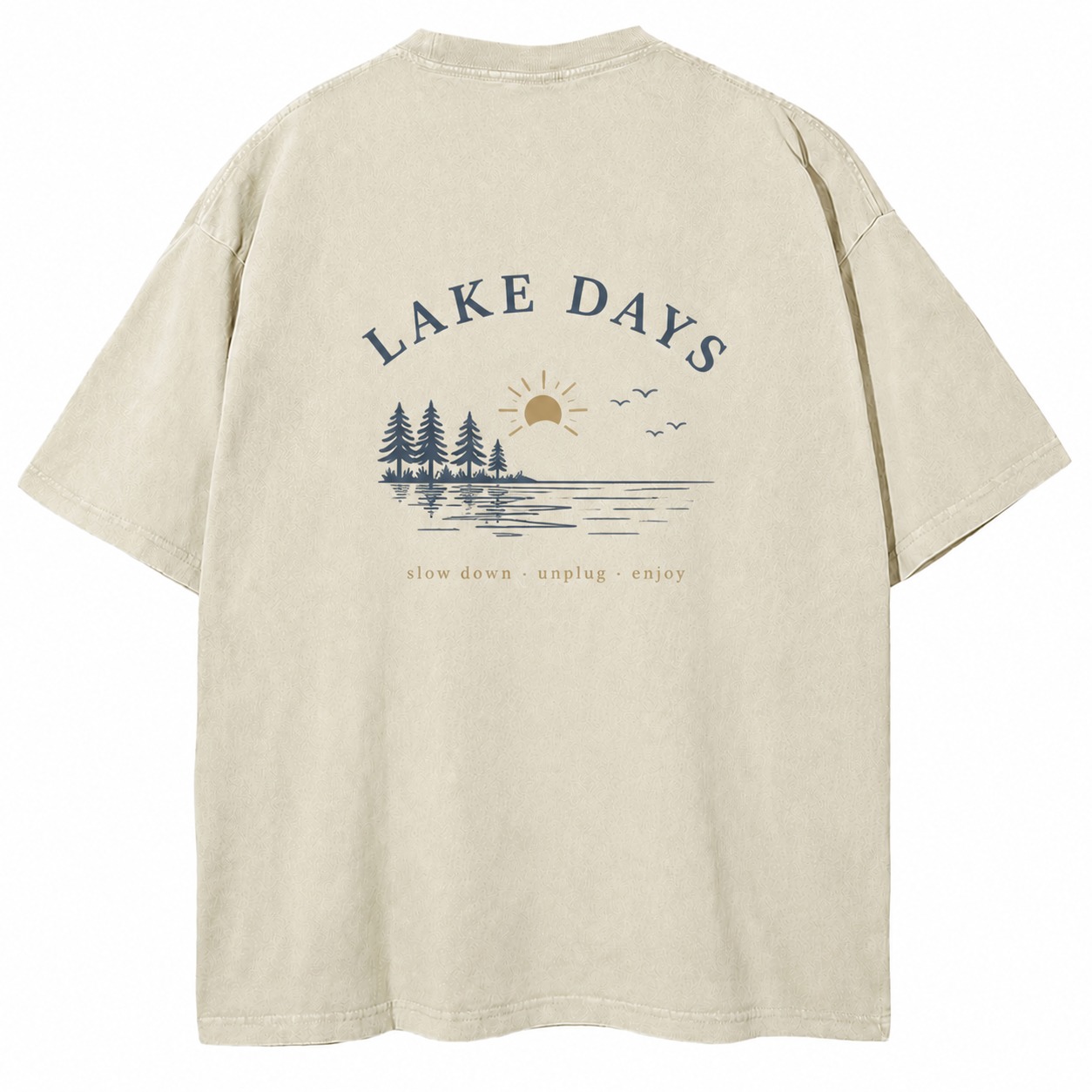 Lake Days Minimal Graphic Washed Tee