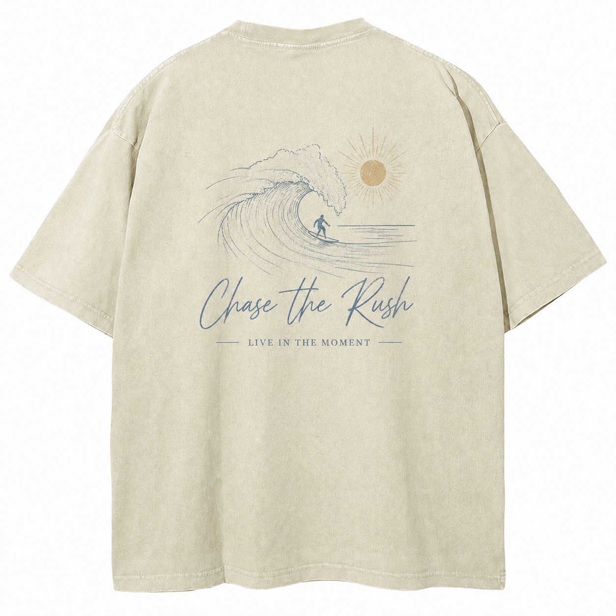 Chase The Rush Surf Graphic Washed Tee