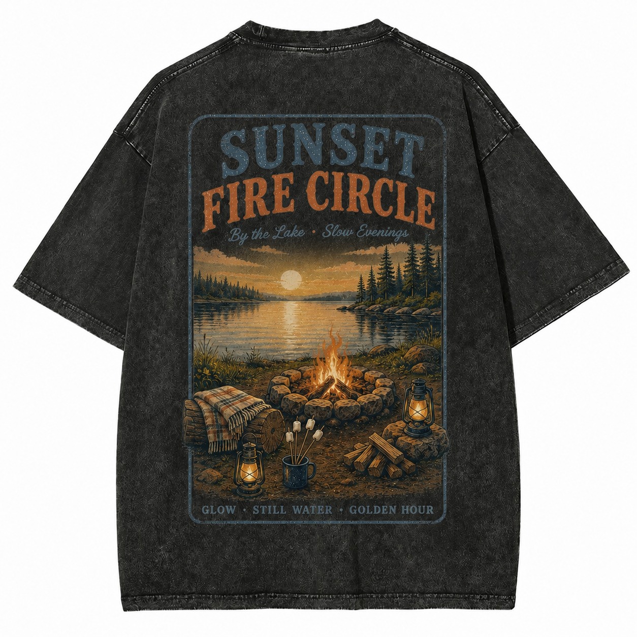 Sunset Fire Circle Tee
