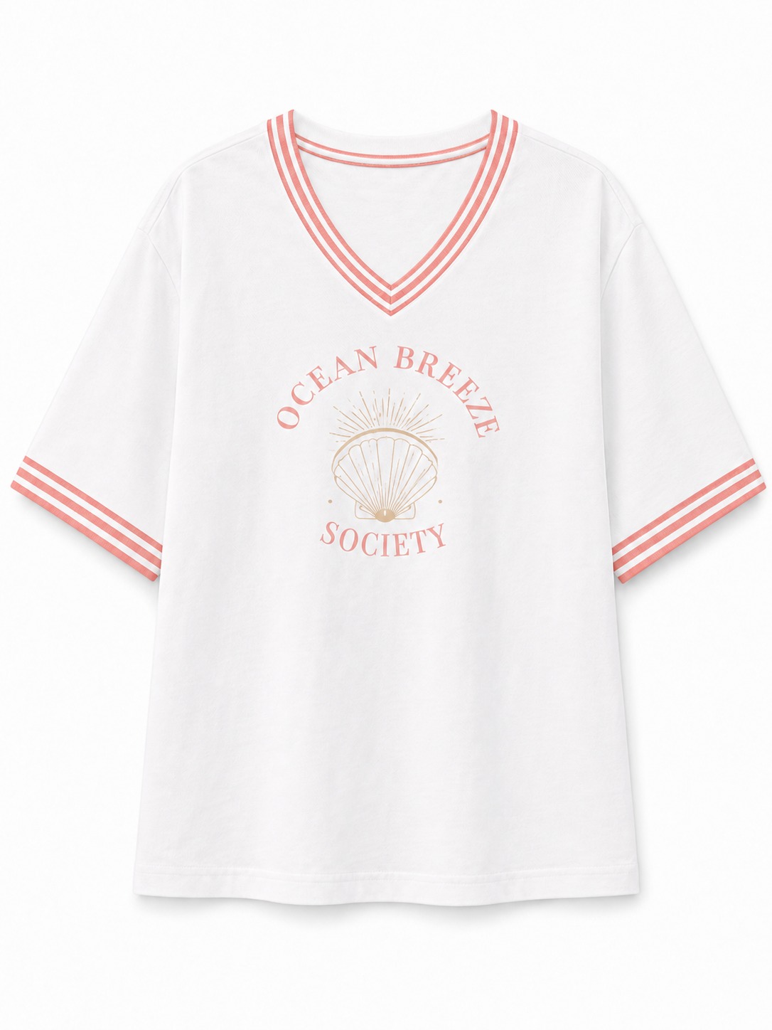 Ocean Breeze Society V-Neck Tee