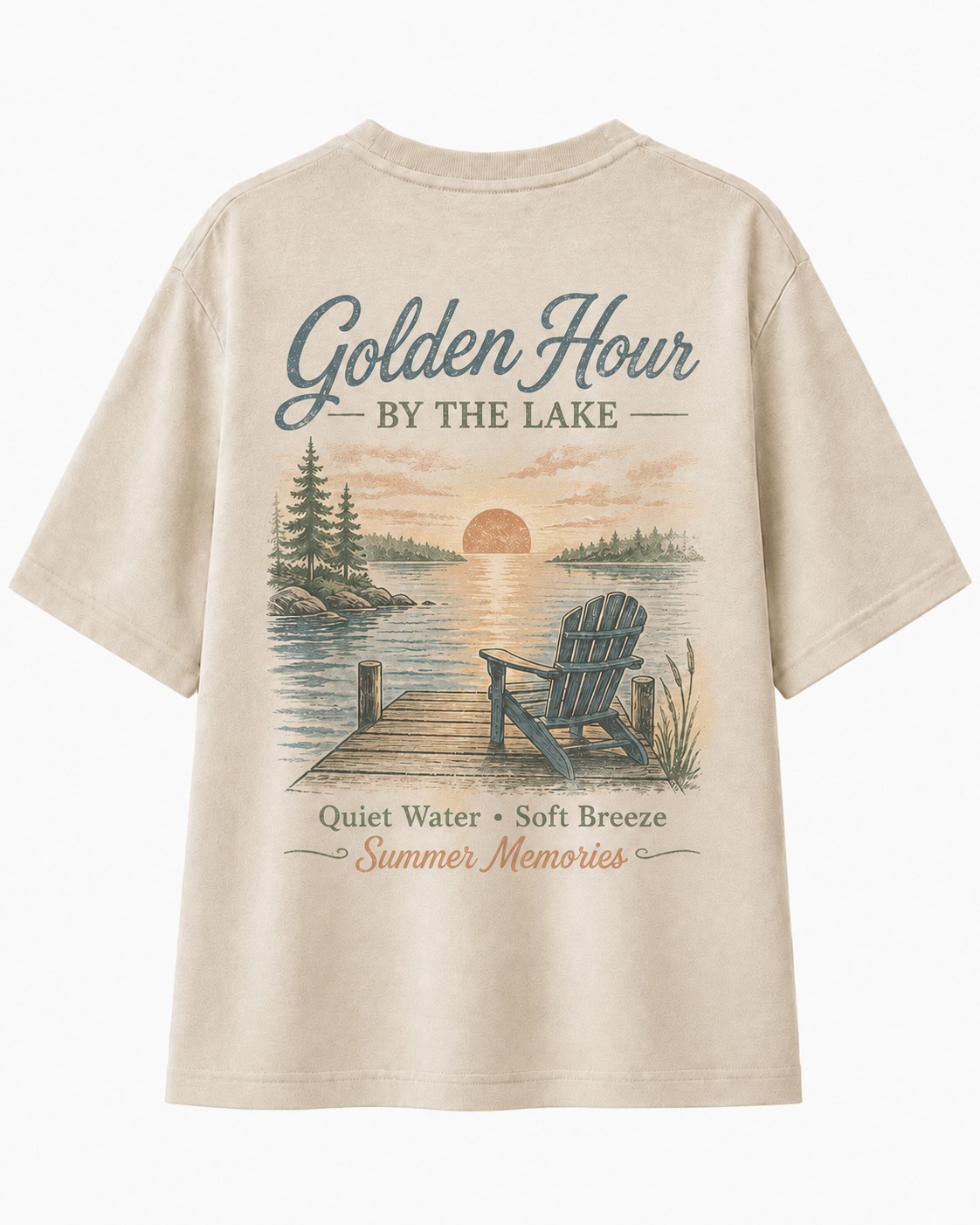 Golden Hour Lake V-Neck Tee